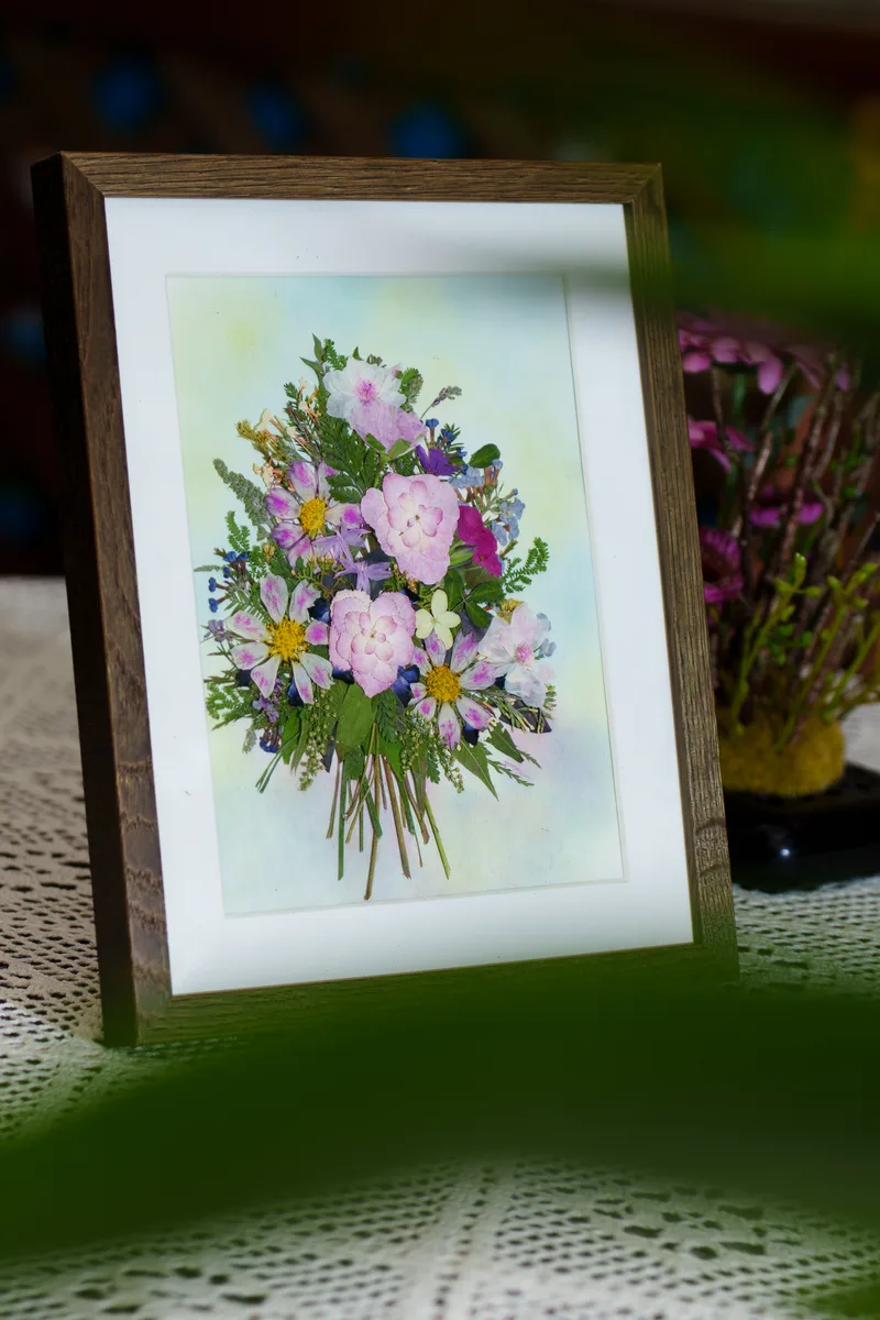 干花相框画